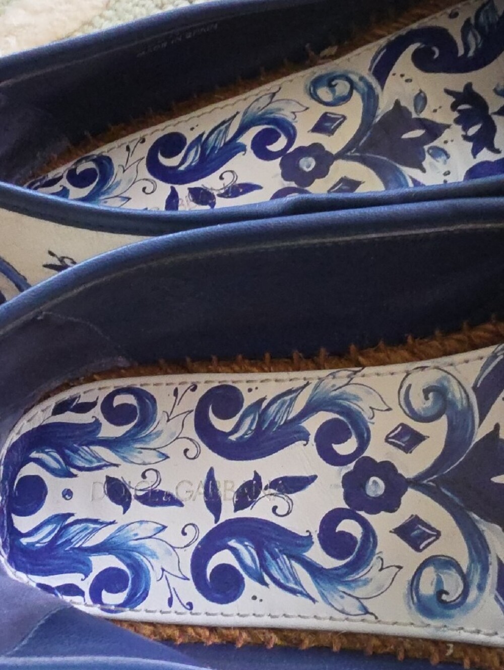 Dolce & Gabbana Blue and White Floral Espadrilles - Picture 3 of 7